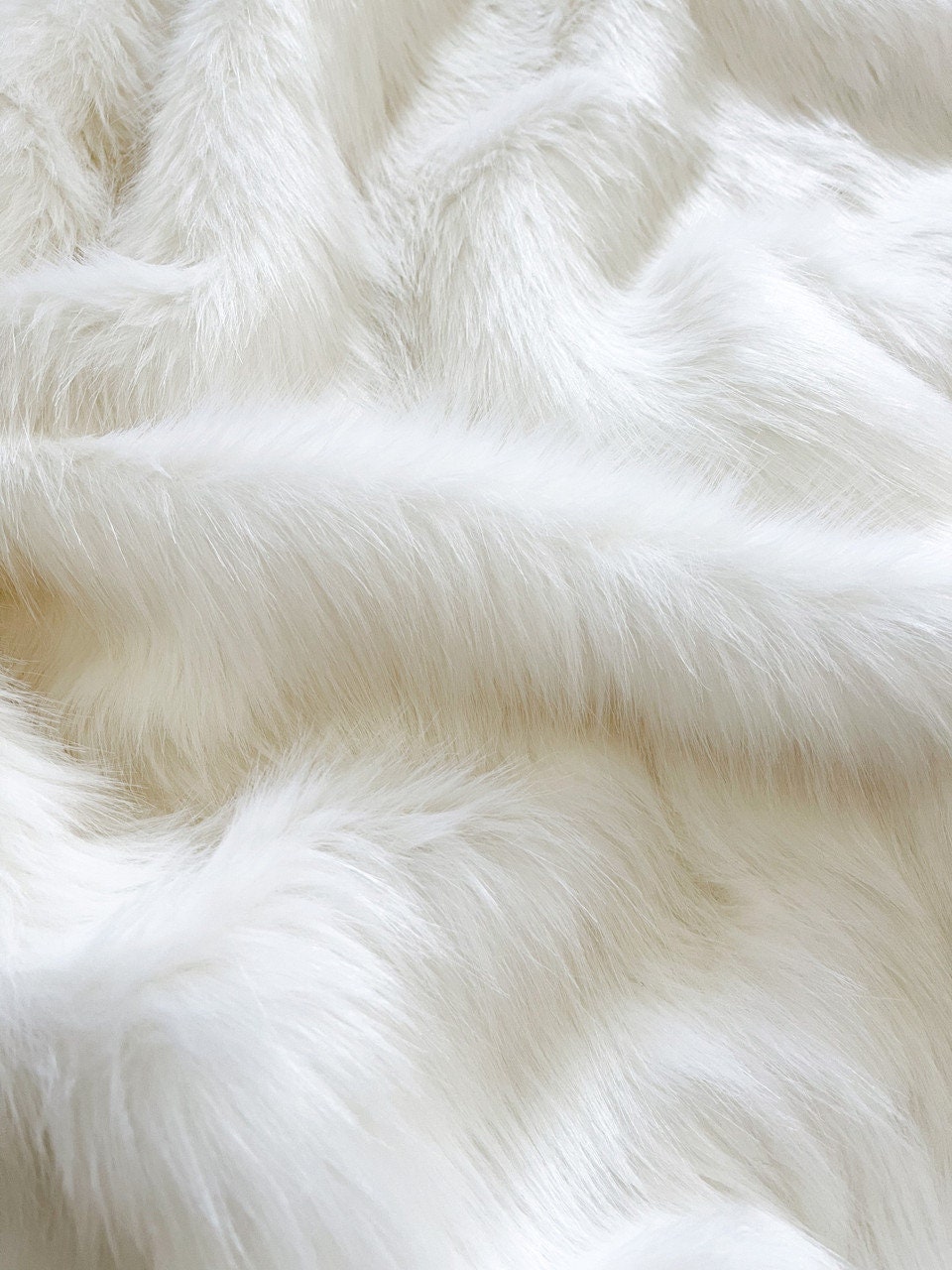 Snowcat White Faux Fur Pompom Fabric by the Yard Pompom - Etsy