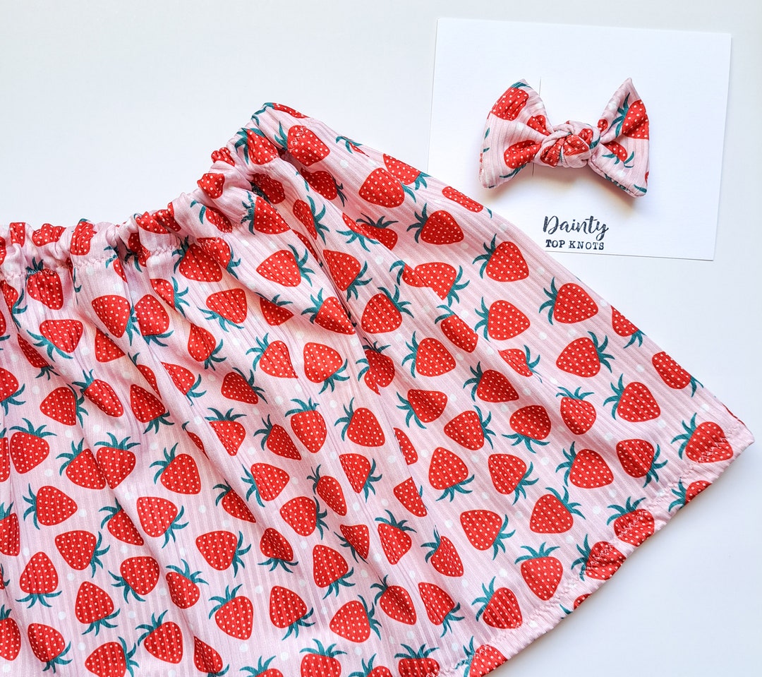Strawberry Bloomer Set with Side Bows main image 0