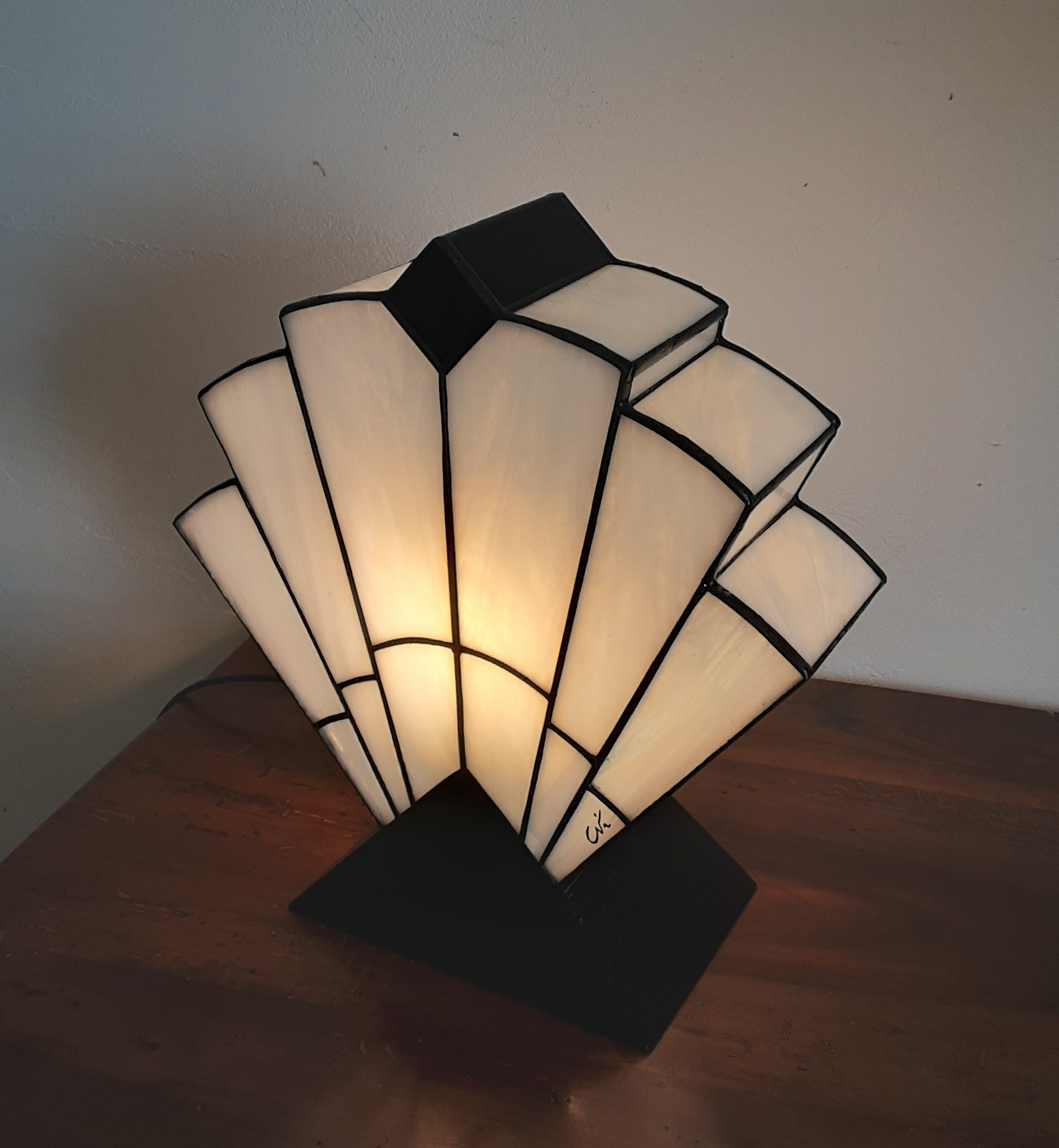 beha Ongeschikt Brullen Art Deco Lamp Gebrandschilderd Glas Tiffany 1923 - Etsy België