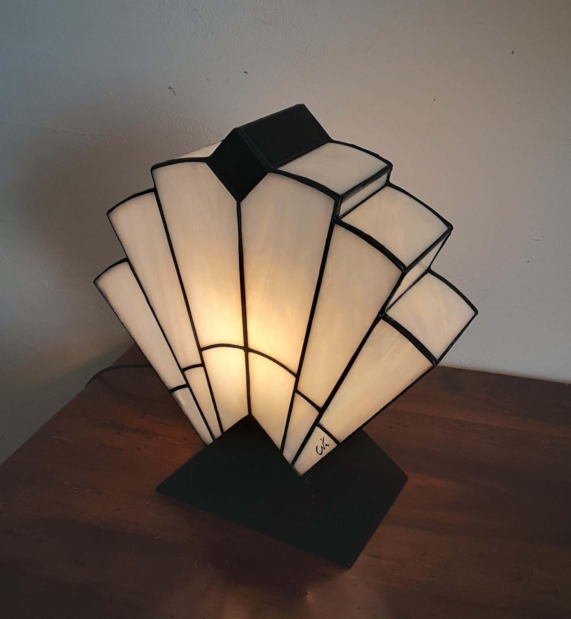 beoefenaar maagpijn deeltje Art Deco Lamp Stained Glass Tiffany 1923 B.N. - Etsy