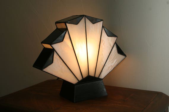 Is convergentie gebed Art Deco Lamp Stained Glass Tiffany flabellum 1928 - Etsy