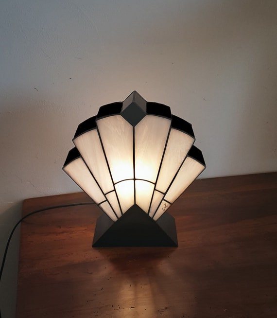 Lamp Art Deco Stained Glass Tiffany 1923 N B Etsy