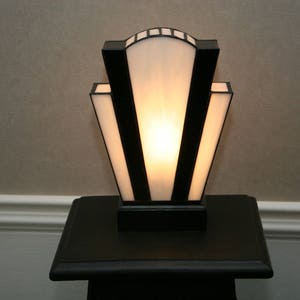 Lampe Art Déco Vitrail Tiffany, 1927 Nude Blanche image 2