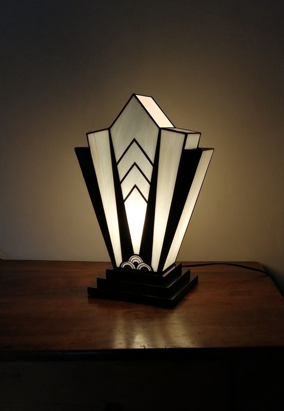 XL Art Deco Stained Glass Lamp Tiffany 1924 B.N. XL Etsy Australia