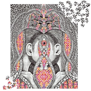 Puzzle SACRED UNION, Heilige Geometrie - Original Art 520 Teile Puzzle