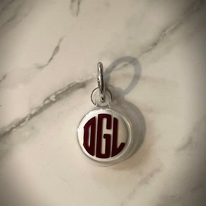 Personalized AirTag holder with monogram letters, custom air tag, keychain holder