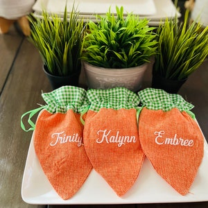 Personalized Carrot Shaped Gift Bags