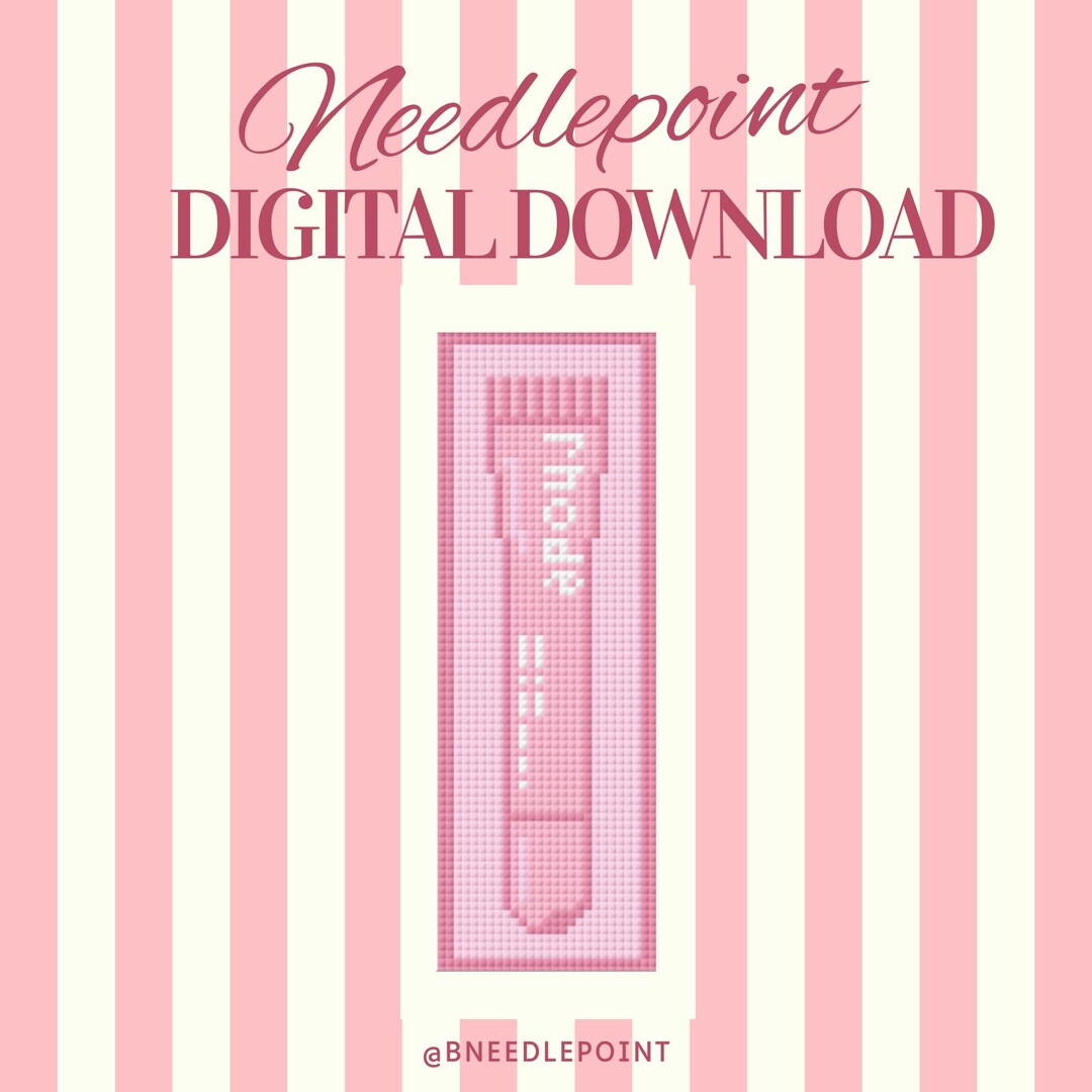 Rhode Peptide Lip Tint Ribbon Needlepoint Canvas – Digital Download ...