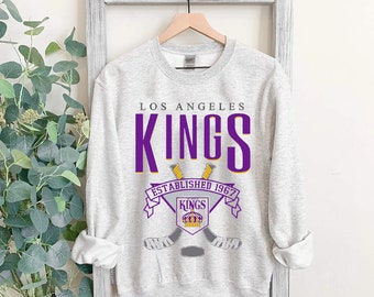 Los Angeles Kings Sweatshirt, College Sweater, Hockey Shirt, Los Angeles Fan Gift, Hockey Vintage Shirt, Los Angeles Hockey Hoodie