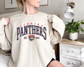 Florida Panthers Sweatshirt, Panthers Tee, Hockey Sweatshirt, Vintage Sweatshirt, College Sweater, Hockey Fan Shirt, Florida Hockey Shirt