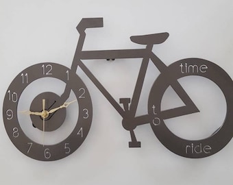 Bike Clock. Metal Bike Decor. Metal Clock.  Bike Clock. Wall Clock. Wall Bike Clock. Bike. Clock. Birthday Gift. Christmas Gift. Bike Decor