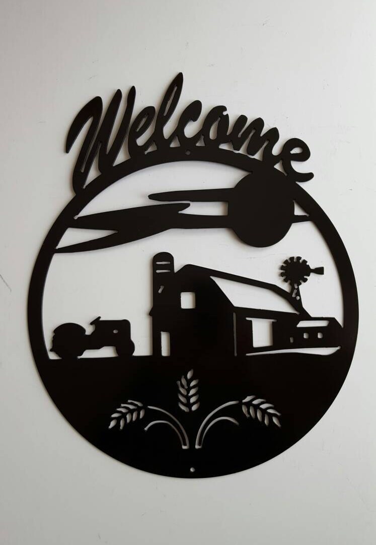Metal Wall Art. Metal Farm Scene. Metal Farm Sign. Etsy