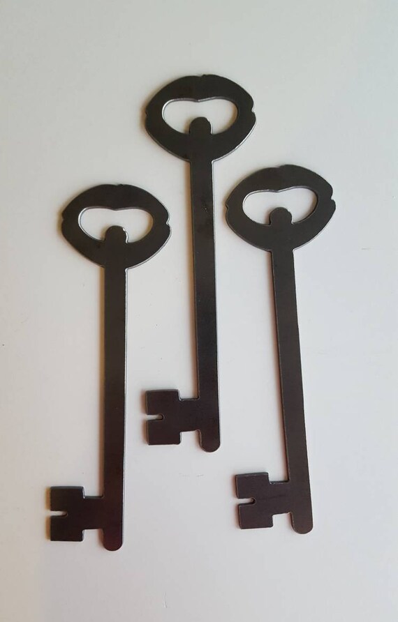 Metal Wall Art Metal Keys Set Of Three Keys Keys Rustic Etsy