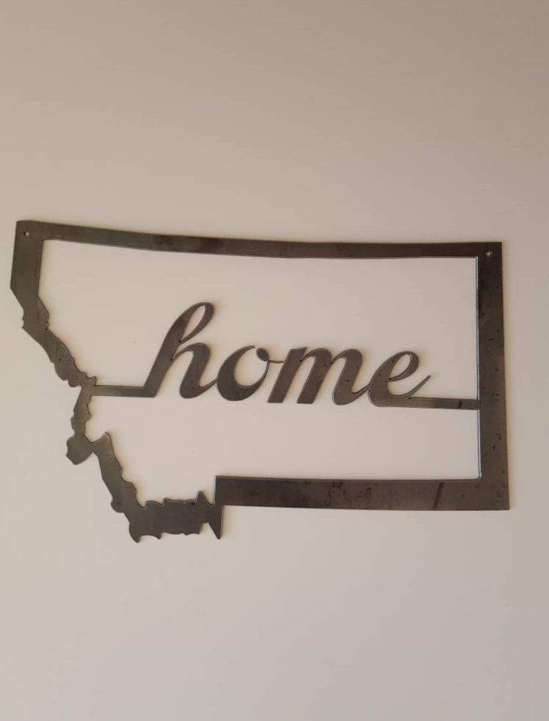 Metal Wall Art. Montana Metal Wall Decor. Montana Home. Metal Etsy