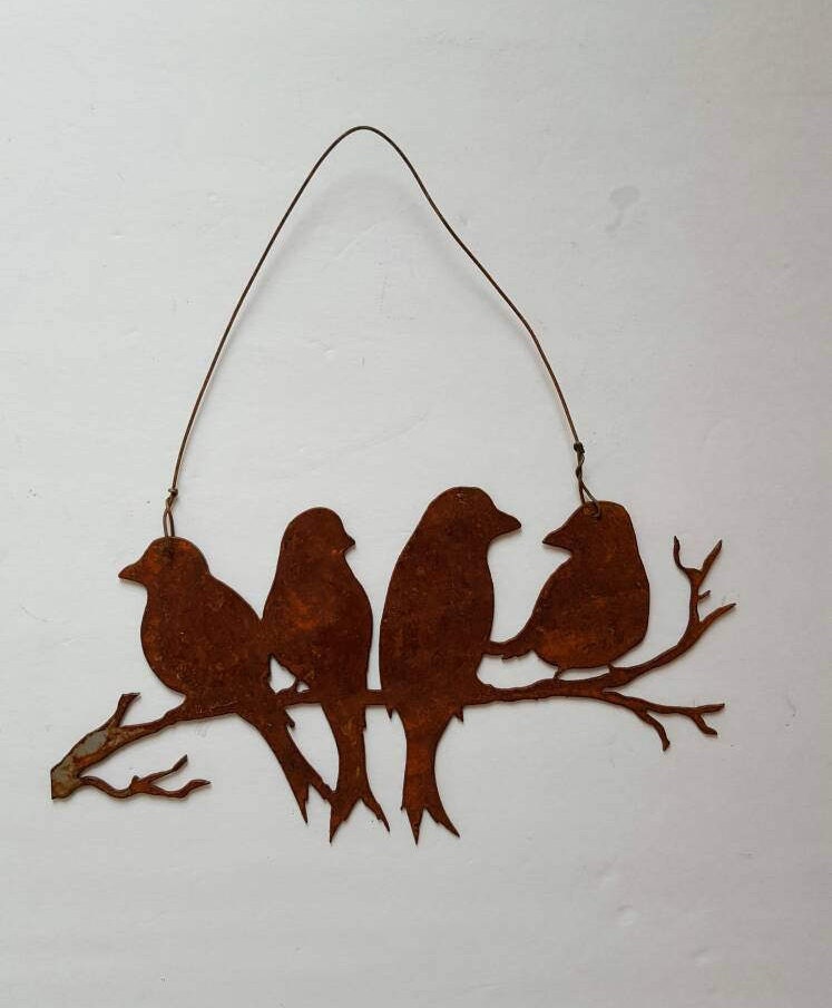 Metal Wall Art. Rusty Metal Birds. Bird Decor. Bird Wall Etsy