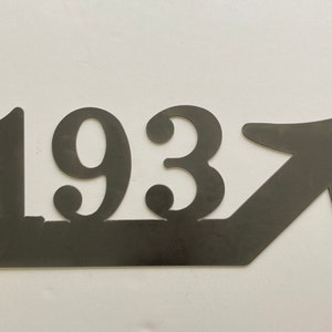 House Numbers. Large Metal House Numbers or Name on Arrow. Metal House numbers. Industria Metal. Home Decor.  Address Sign. Name Sign