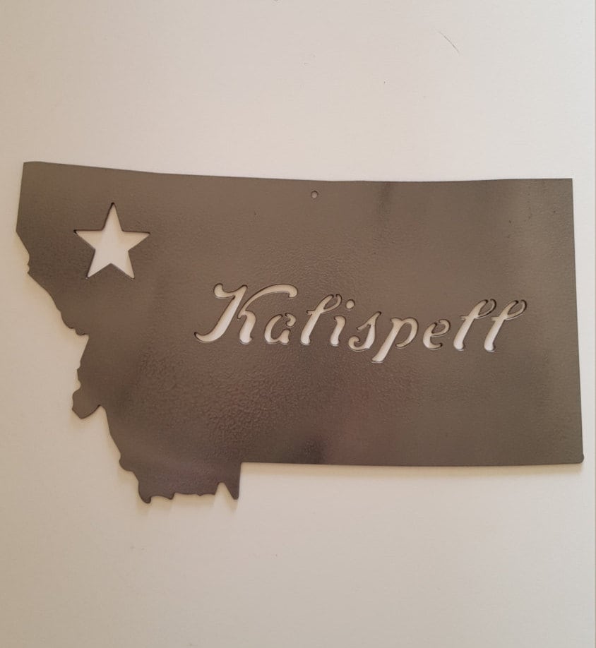 Metal Wall Art. Kalispell Montana. Metal Wall Decor. Montana Etsy