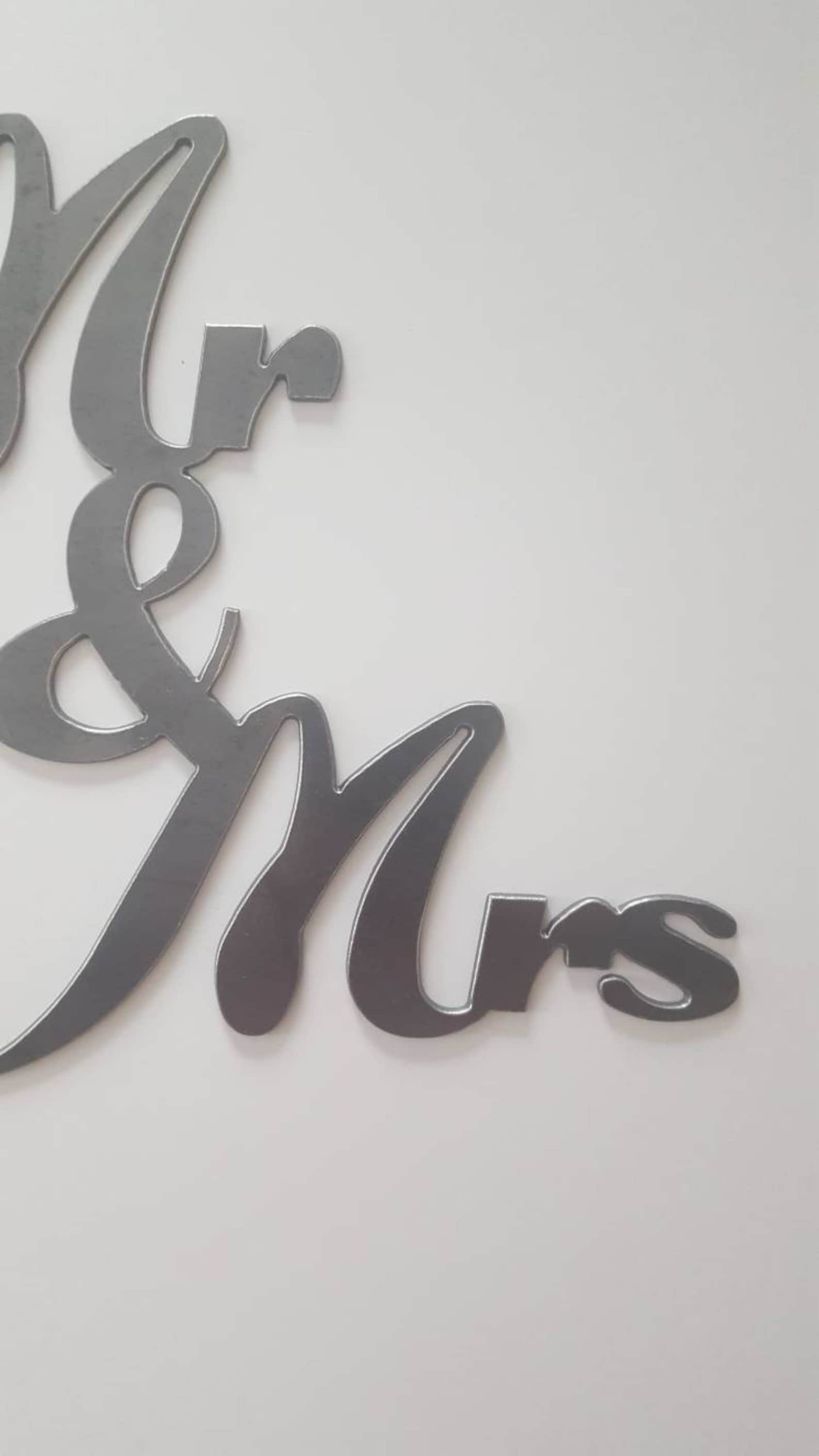 Metal Wall Art. Mr and Mrs Sign. Wedding Decor. Metal Wedding Etsy