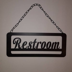 Metal Wall Art. Restroom Sign. Metal Restroom. Bathroom Sign. Metal ...