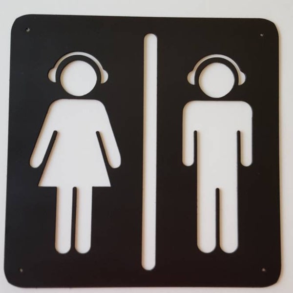Metal Bathroom Sign - Etsy