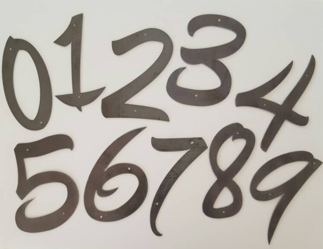 7.25 House Numbers. Large Metal House Numbers. Large House Numbers