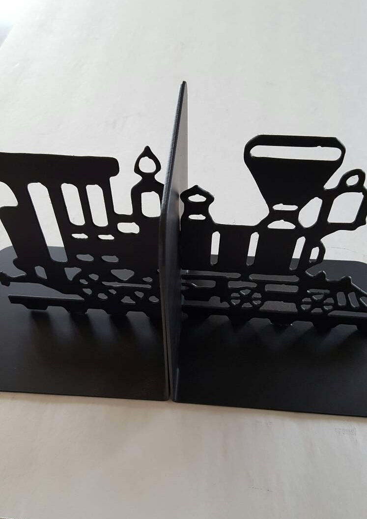 Train Bookends. Train Engine Bookends. Metal Train Engine. Etsy