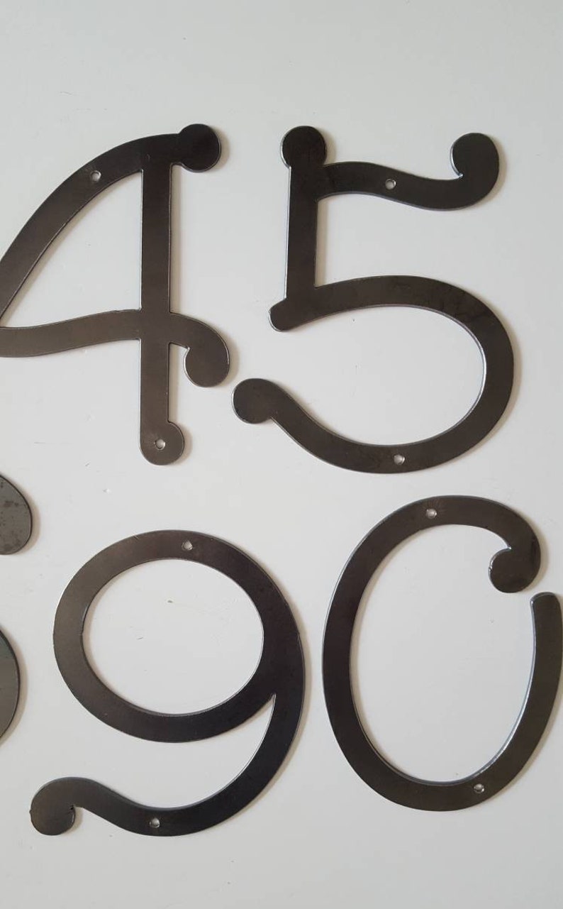 6 Inch House Numbers. Large Metal House Numbers. Large House - Etsy