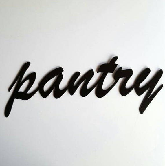 Metal Wall Art Pantry Sign Metal Sign Black Metal Sign Etsy