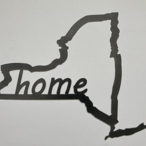 New York Home Metal Art. New York Wall Art. New York Metal Decor. New York Gift. New York Souvenir. New York State.  Birthday Gift. New York