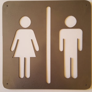 Metal Wall Art. Bathroom Sign. Metal Sign. Bathroom Decor. Metal Bathroom Decor. Metal Bathroom Sign.  Office Decor. Home Decor.