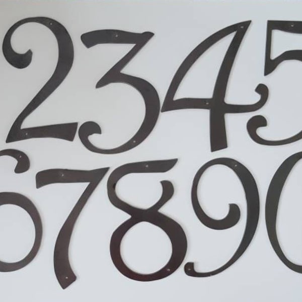 House Numbers & Letters. 8" Metal House Numbers and Letters. Large House Numbers.  Apartment Numbers. Metal House Numbers. Address numbers