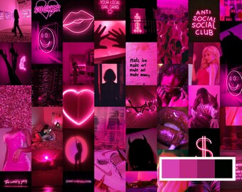 photo Neon Pink Aesthetic Pictures For Wallpaper neon pink wall art etsy