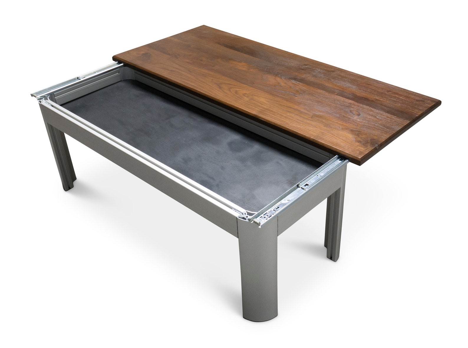 Concealment Coffee Table Sliding Top Sits on an Anodized Etsy
