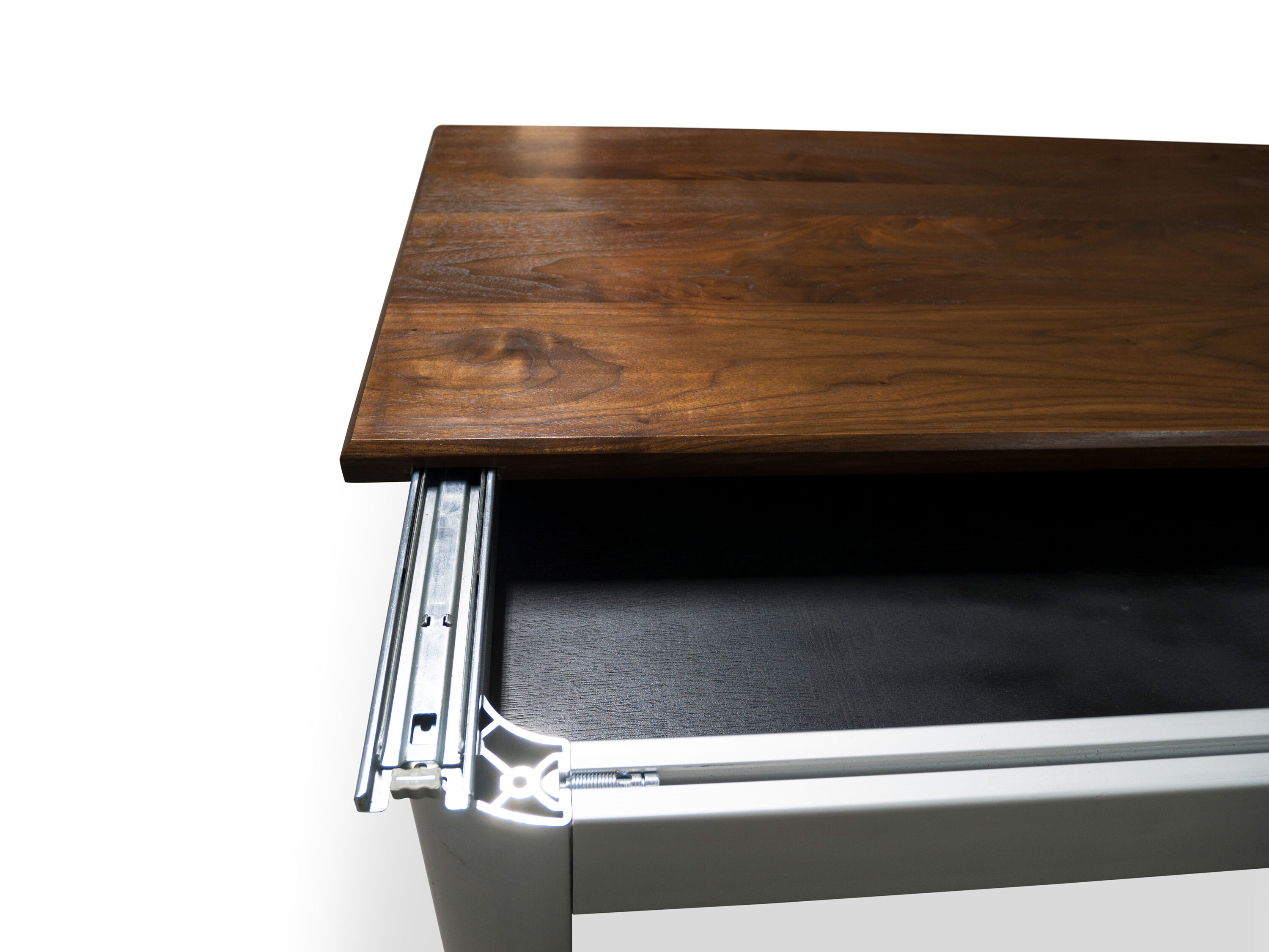 Concealment Coffee Table Sliding Top Sits on an Anodized Etsy
