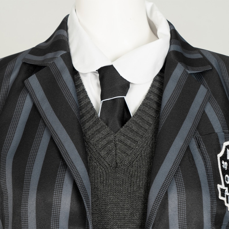 Wednesday School Uniform in Grey and Black. Made to Order. - Etsy