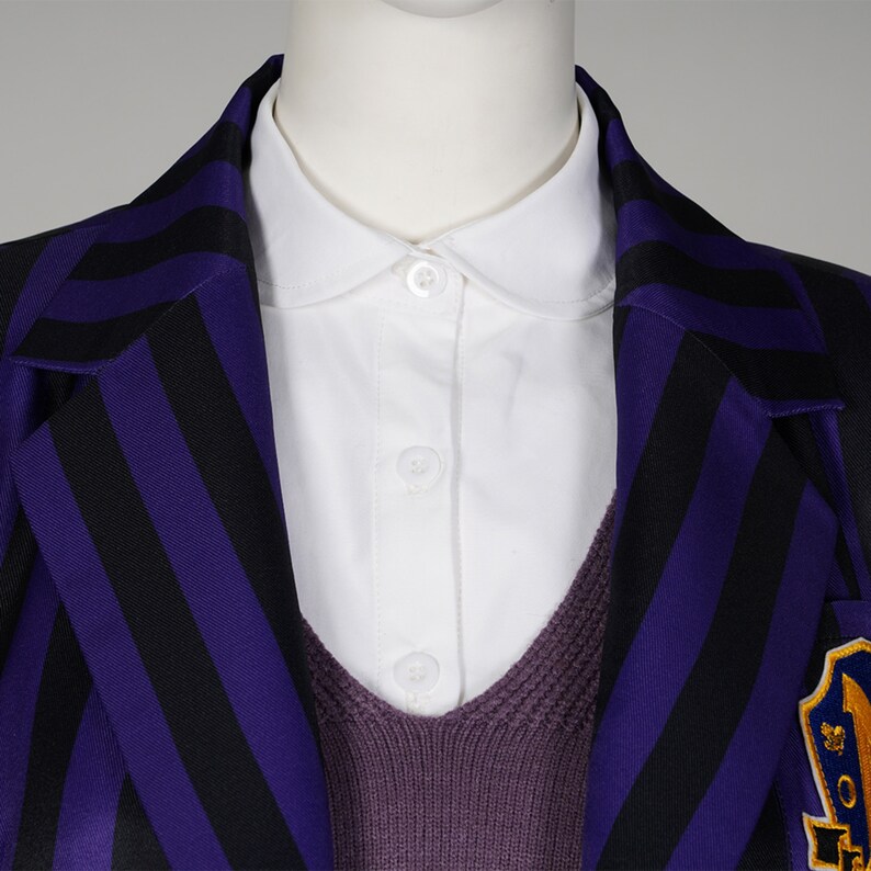 Purple NEVERMORE SCHOOL Uniform for Wednesday Addams. Made to Etsy