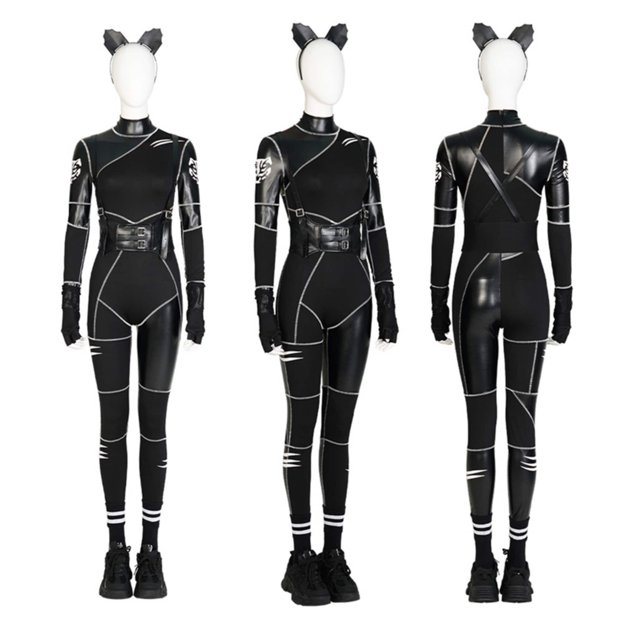Wednesday FULL CATSUIT SET. Halloween Costume. Cosplay. Addams Etsy