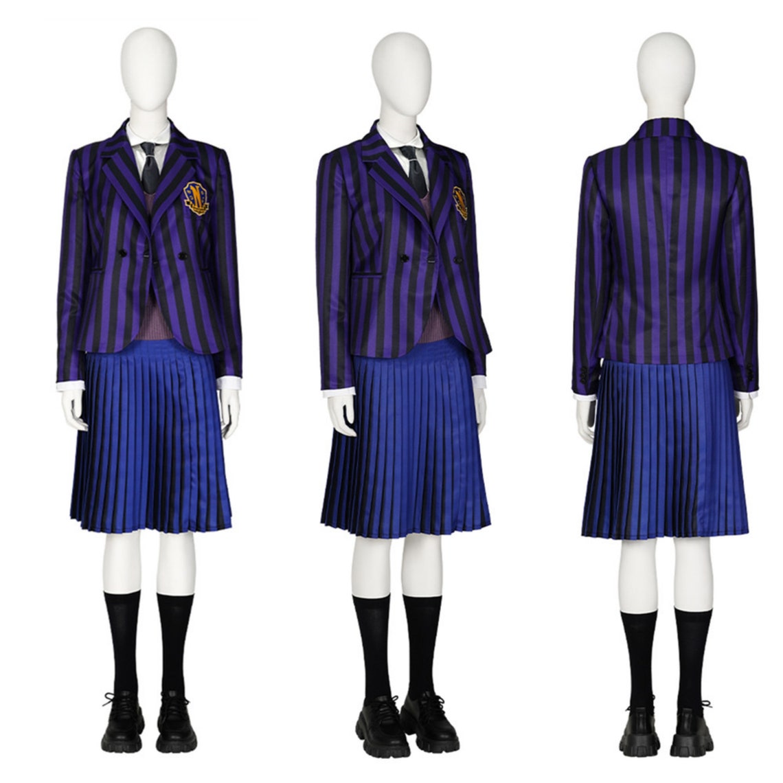 Purple NEVERMORE SCHOOL Uniform for Wednesday Addams. Made to Etsy