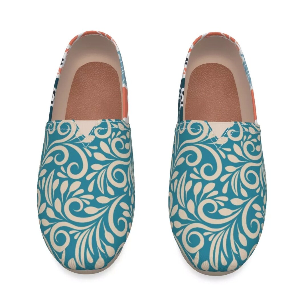 SWIRL POSIE Printed CANVAS Shoes. Women's Shoes. Etsy