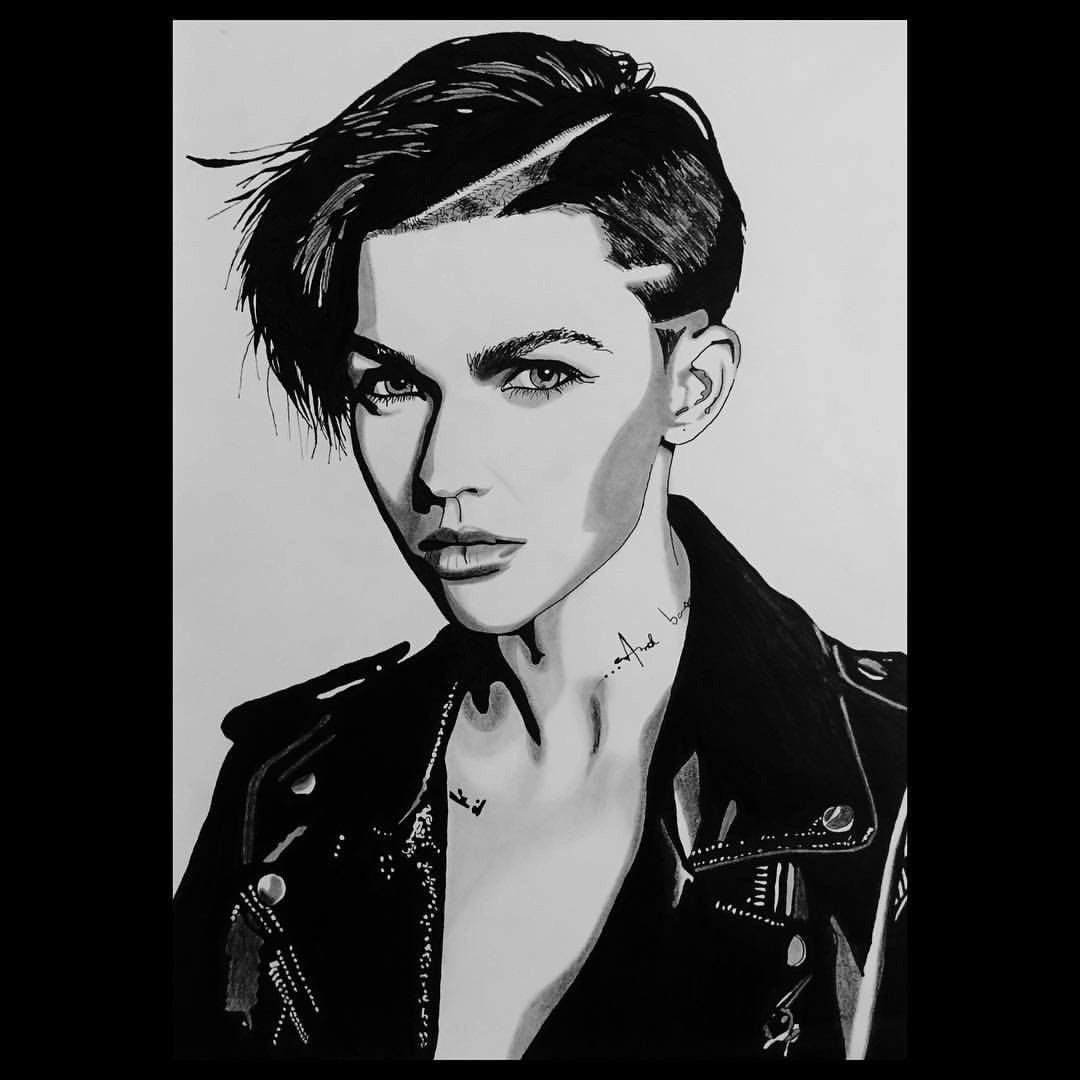 Ruby Rube Drawing Original Drawing of Ruby Rose - Etsy