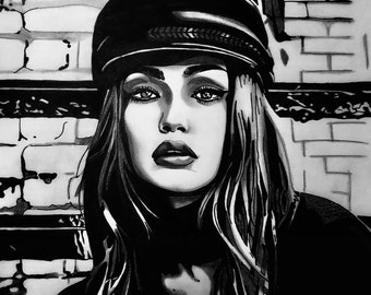 Original drawing of Gigi Hadid