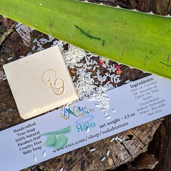 Halo/ baby soap/ rice soap/ aloe soap/unscented/ vegan soap/sensitive skin
