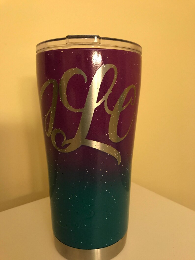 Two Tone Powder Coated Tumbler Etsy