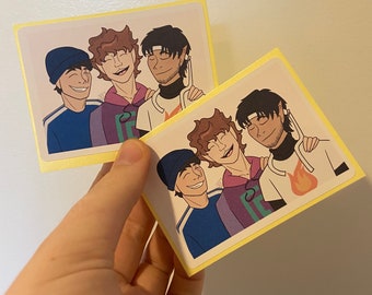 photo Karl X Quackity X Sapnap Fanart youtuber fanart etsy