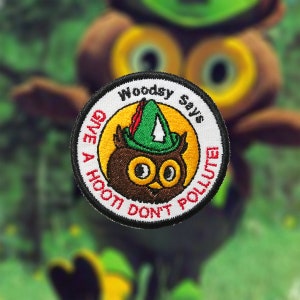 New! Woodsy Owl Vintage Style Patch 3inch (7.62 cm)