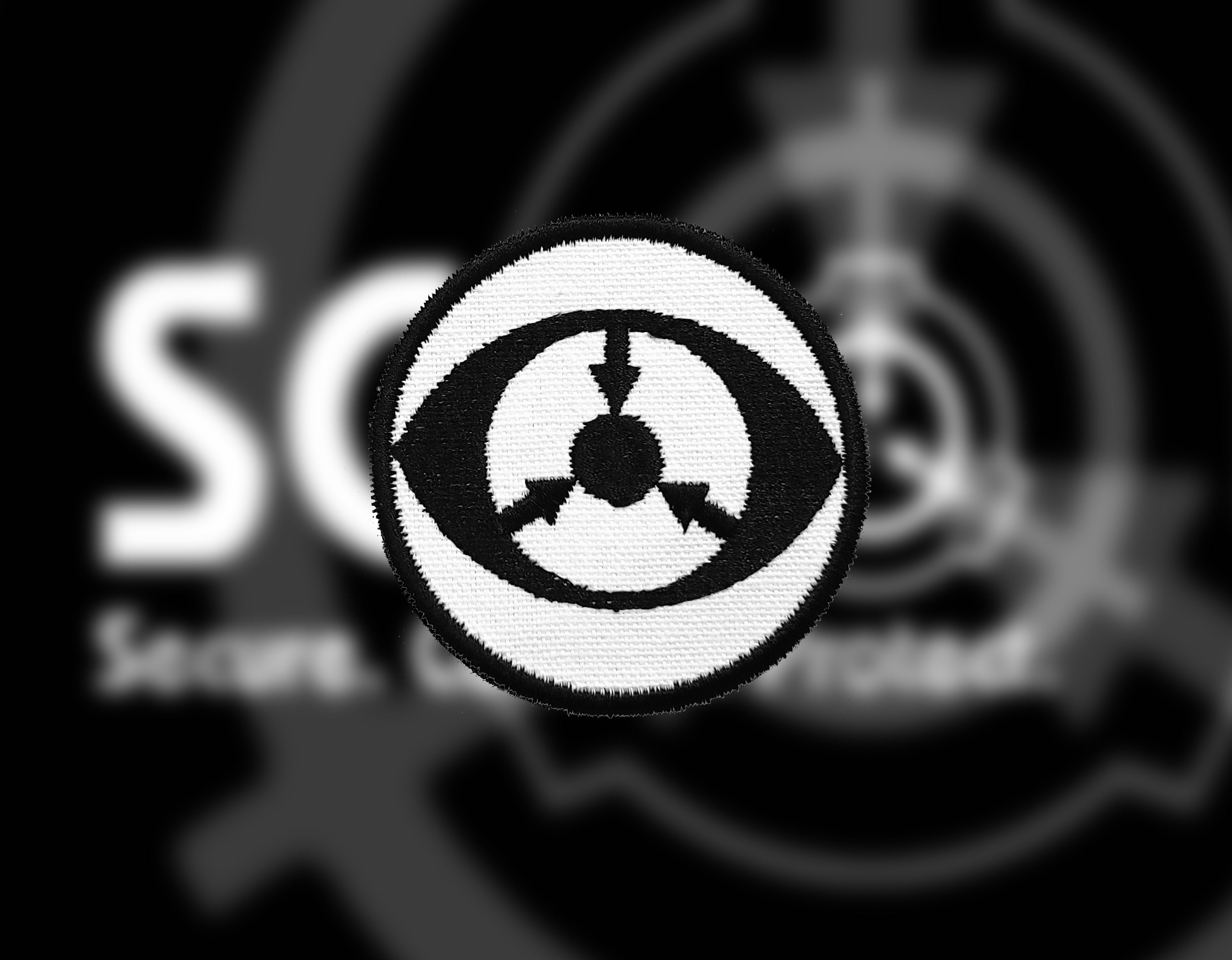  SCP Foundation Logo Embroidered Holographic Iron-On