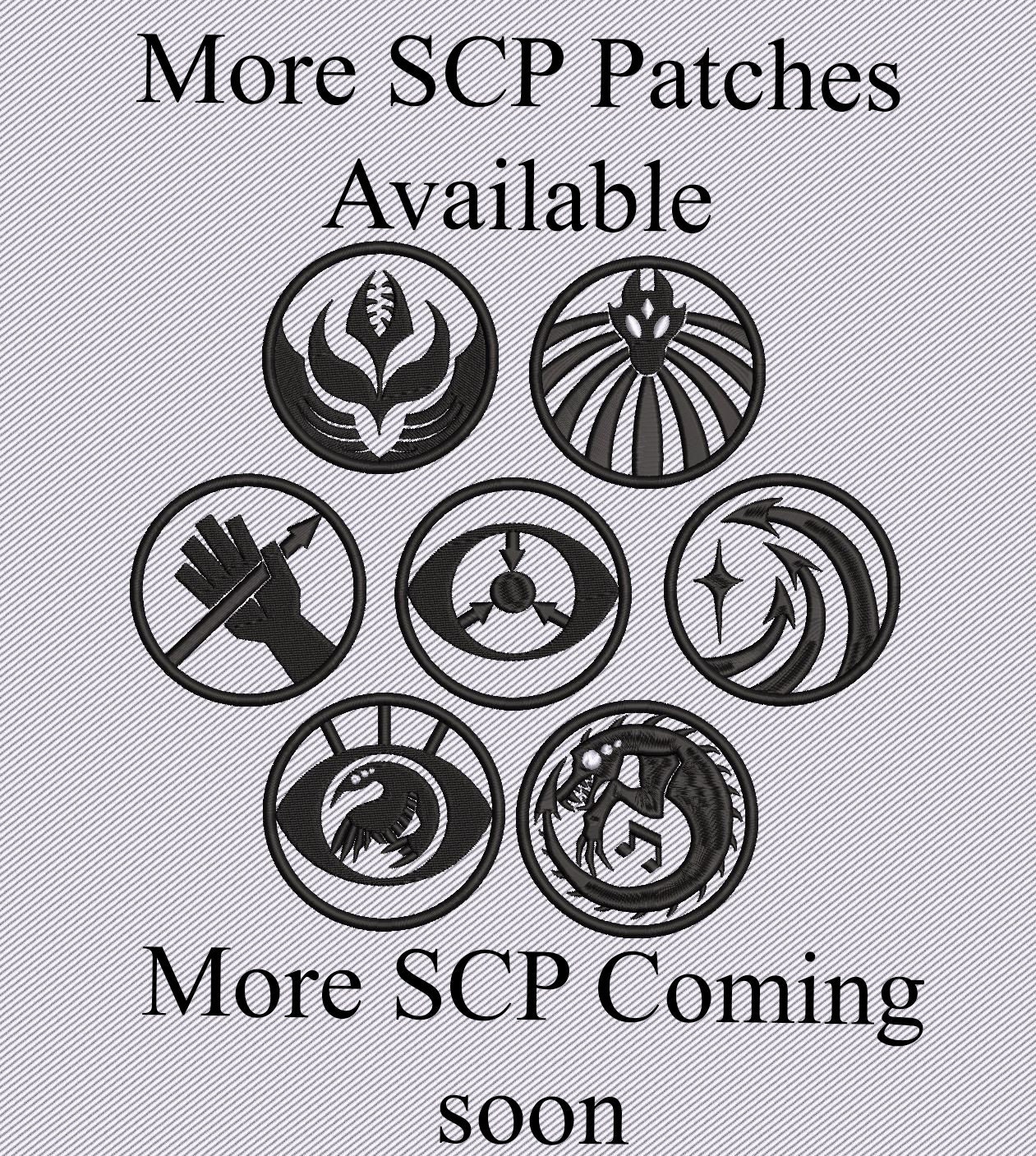 SCP Logo Rectangle 3-inch Patch Hook & Loop Back Black and 