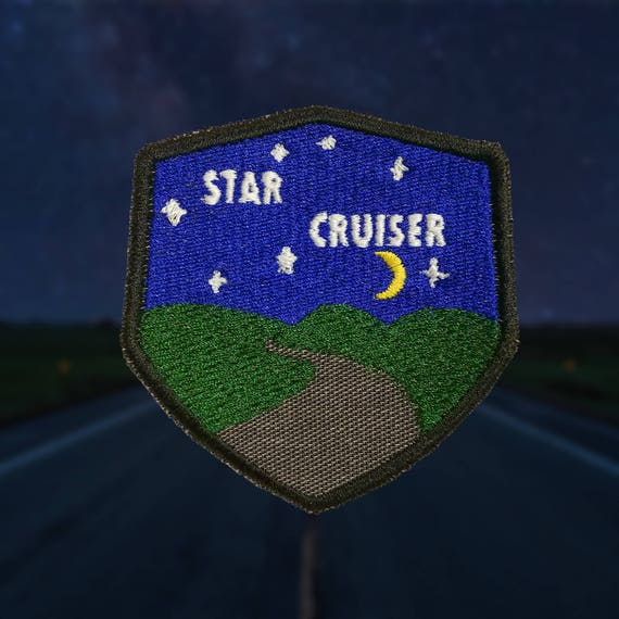 Star Cruiser Patch w glow in the dark stars and letters. NEW