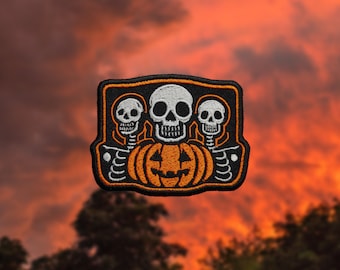 NEW! Spooky Skelly  3.75 x 2.8in patch