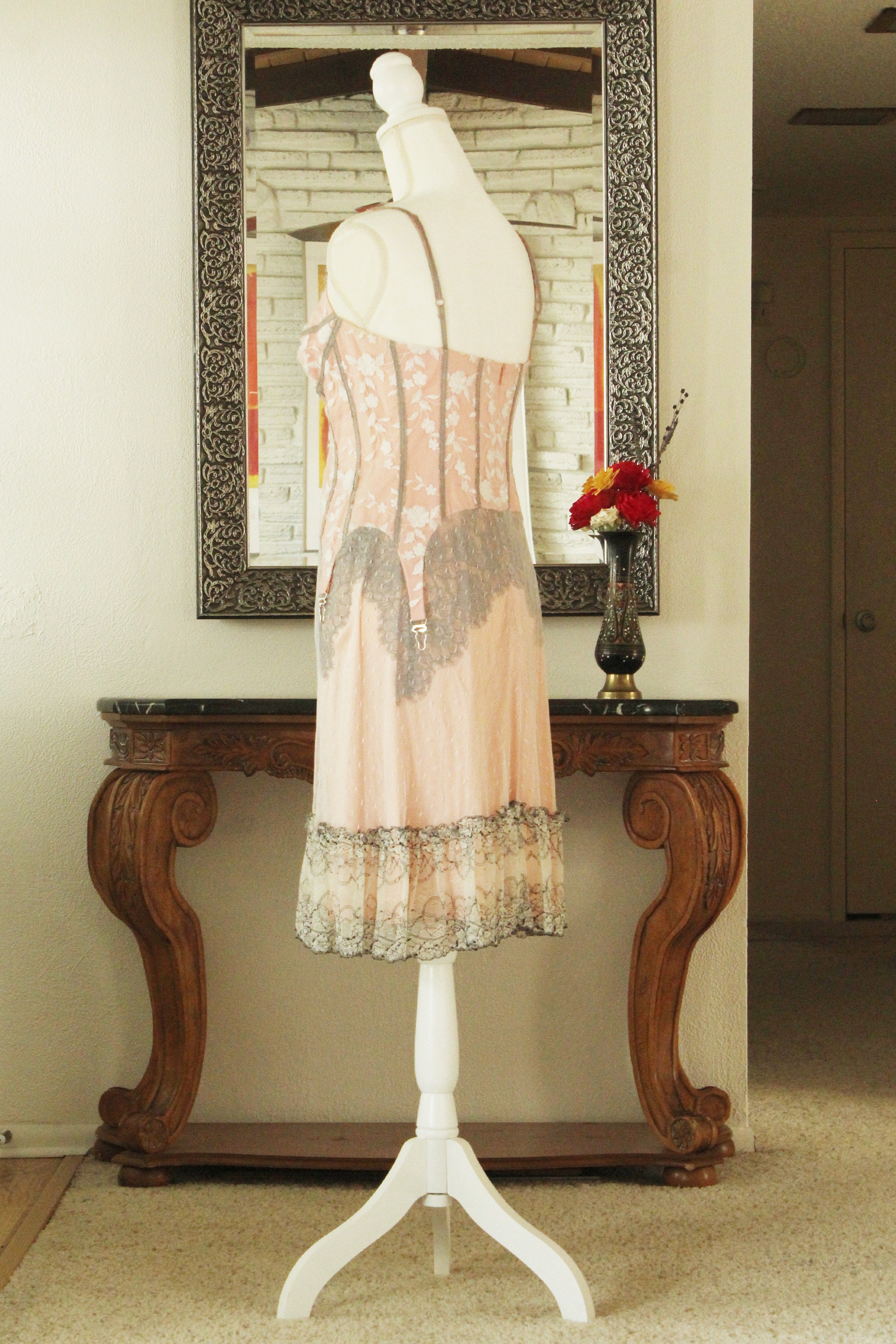 Byron lars antique gold lace cheap sheath